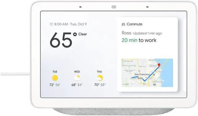 Alt view image 6 of 20 - Google Home Hub with Google Assistant Chalk