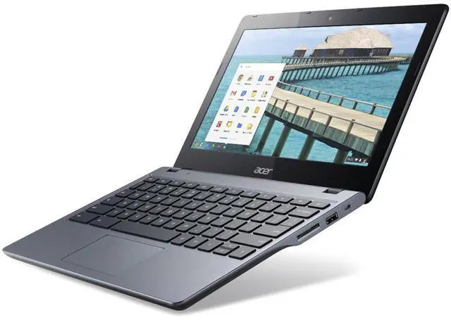 Alt view image 2 of 9 - Acer C720-2844 Celeron 2955U Dual-Core 1.4GHz 4GB 16GB SSD 11.6" LED Chromebook Chrome OS w/Cam & BT