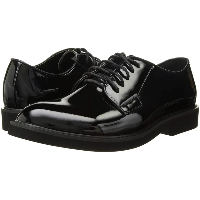 Alt view image 5 of 7 - Ridge Men's 7001 Oxford Dress Uniform Shoes High-Gloss Non-Slip Military Black