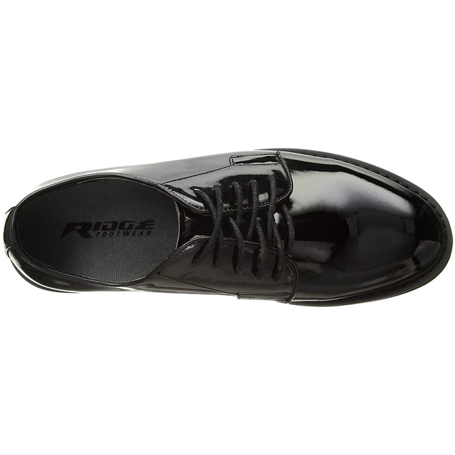 Alt view image 7 of 7 - Ridge Men's 7001 Oxford Dress Uniform Shoes High-Gloss Non-Slip Military Black