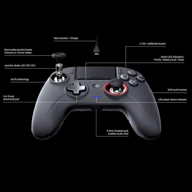 Alt view image 4 of 7 - NACON Controller Esports Revolution Unlimited Pro V3 Playstation 4  Wireless