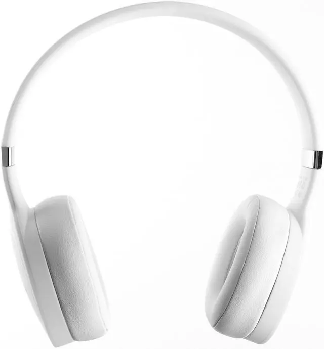 Alt view image 2 of 3 - Bluetooth Deep Bass Over-Ear Hi-Fi Wireless Headphones w/ Built-In Mic, White