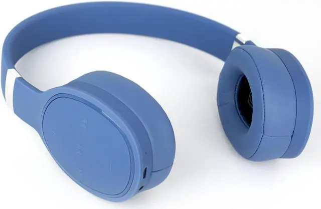 Alt view image 4 of 7 - Bluetooth Deep Bass Over-Ear Hi-Fi Wireless Headphones w/ Built-In Mic, Blue