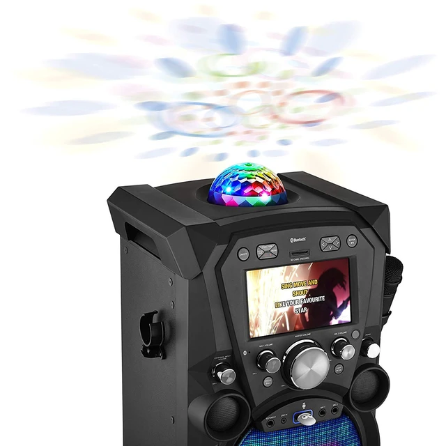 Alt view image 5 of 7 - Singing Machine Carnival 8 GB Bluetooth MP3 Karaoke System - Black