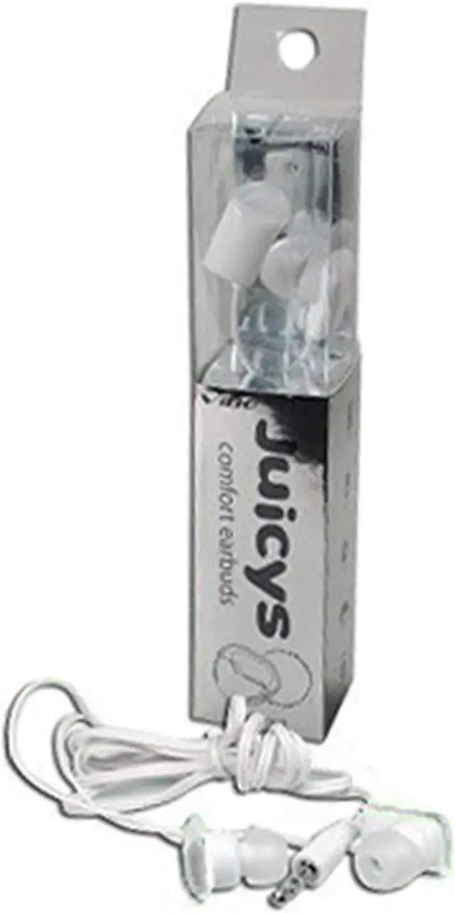 Main image of Vibe Juicys Comforty MP3 Earbuds Stereo Headphones 3.5mm Coconut White