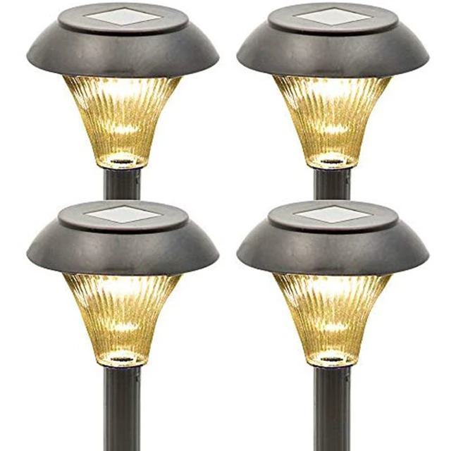 Alt view image 7 of 7 - 4 Pack Solar Garden Outdoor LED Stake Lighting Solar Pathway, Walkway, & Patio