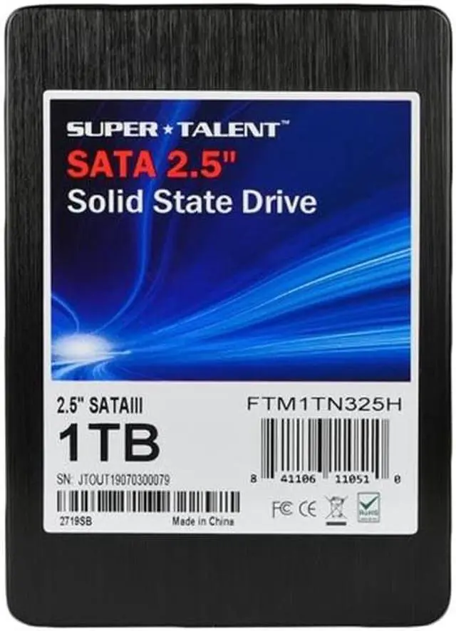 Alt view image 4 of 9 - Super Talent TeraNova 1TB 2.5 inch SATA3 Solid State Drive (TLC)