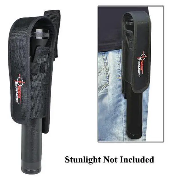 Alt view image 2 of 3 - Cobra Stunlight Mace Flashlight Adjustable Belt Holster Case - Black