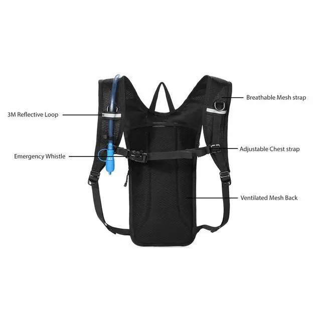 Alt view image 3 of 5 - 2L Hydration Insulated Lightweight Water Bladder Outdoor Hiking Camping Backpack
