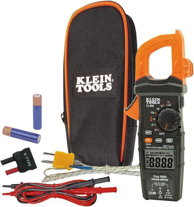 Alt view image 6 of 19 - Klein Tools Digital Clamp Meter - AC/DC Auto-Ranging - 600A
