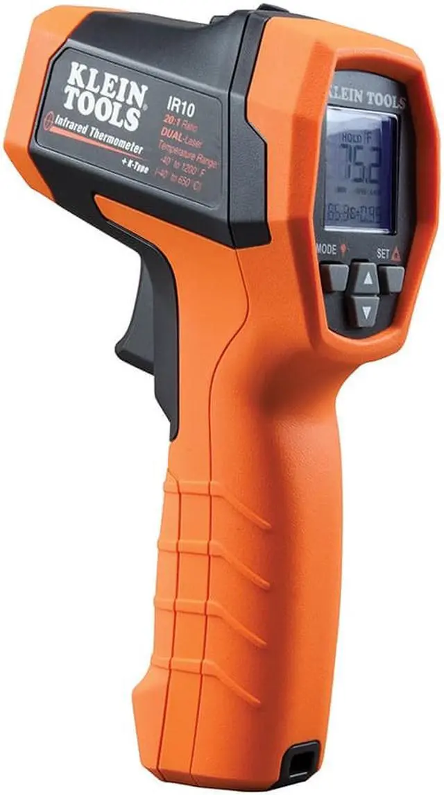 Alt view image 2 of 13 - Klein Tools IR10 20:1 Cordless Dual-Laser Infrared Thermometer Kit