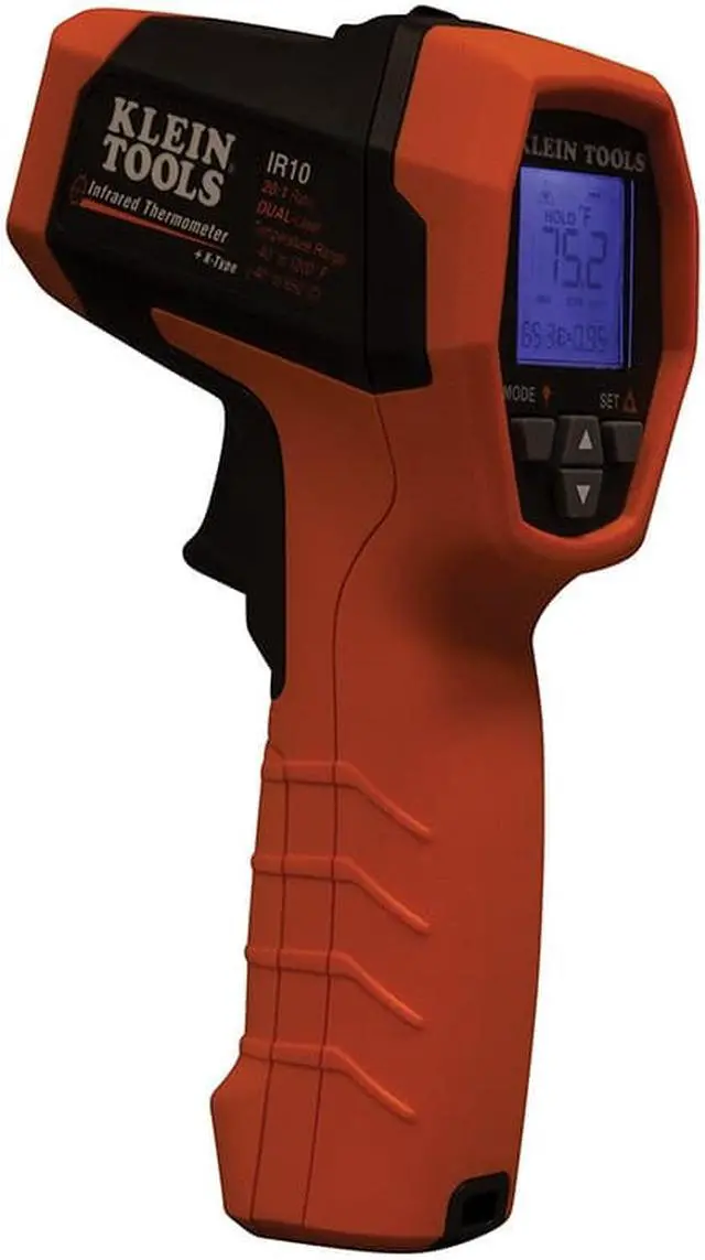 Alt view image 4 of 13 - Klein Tools IR10 20:1 Cordless Dual-Laser Infrared Thermometer Kit