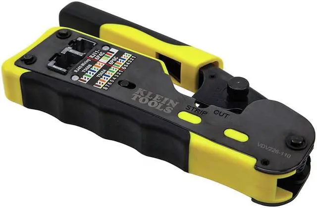 Alt view image 11 of 20 - KLEIN TOOLS VDV226-110 6 3/32 in Ratchet Crimper CAT3, CAT6/6A