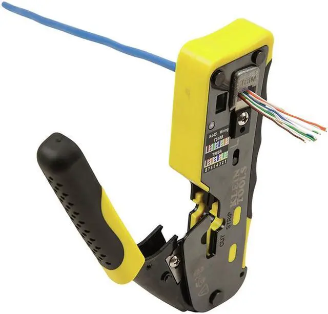 Alt view image 14 of 20 - KLEIN TOOLS VDV226-110 6 3/32 in Ratchet Crimper CAT3, CAT6/6A