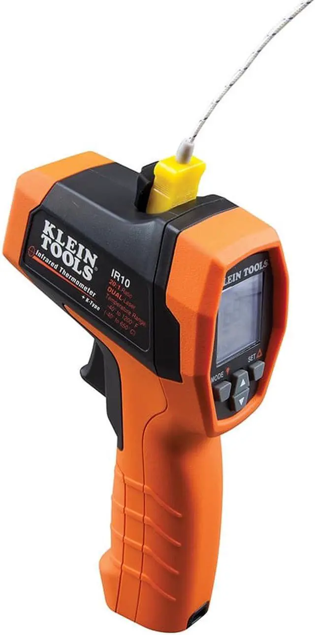 Alt view image 6 of 13 - Klein Tools IR10 20:1 Cordless Dual-Laser Infrared Thermometer Kit