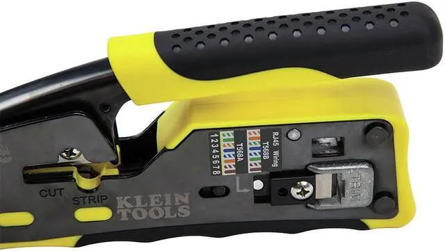 Alt view image 13 of 20 - KLEIN TOOLS VDV226-110 6 3/32 in Ratchet Crimper CAT3, CAT6/6A