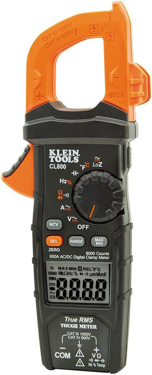Alt view image 7 of 19 - Klein Tools Digital Clamp Meter - AC/DC Auto-Ranging - 600A