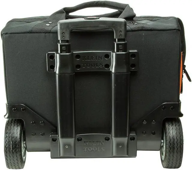 Alt view image 6 of 16 - Klein Tools - 55452RTB - Klein Tools Tradesman Pro Carrying Case (Roller) for Tools - Metal Frame, 600D Ballistic Weave - Handle - 14 Height x 19 Width x 12.5 Depth