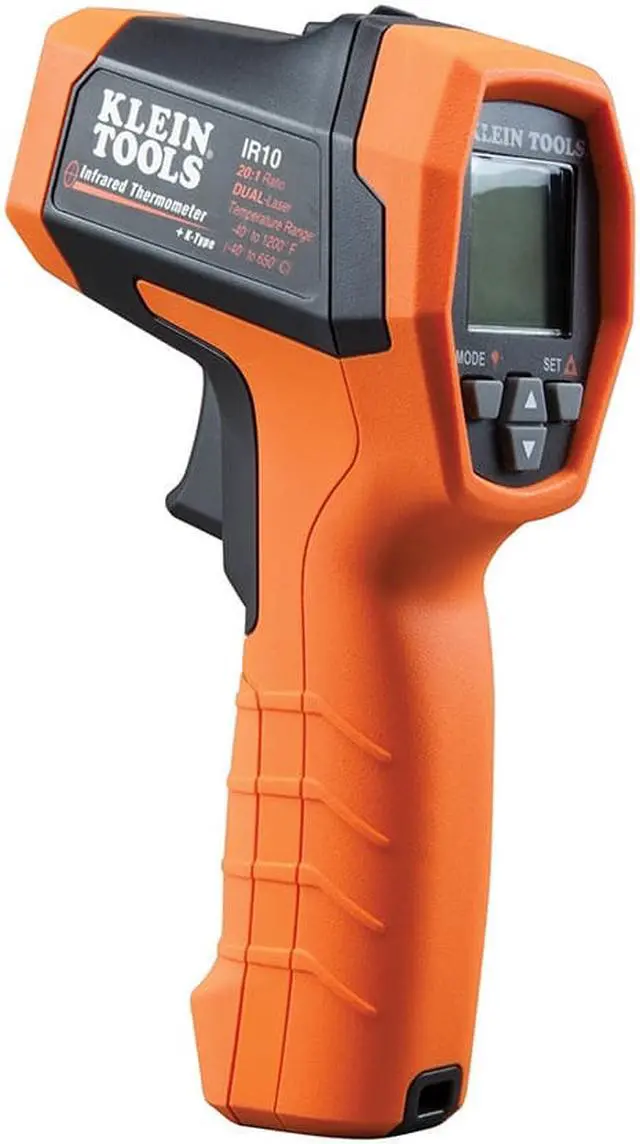 Alt view image 3 of 13 - Klein Tools IR10 20:1 Cordless Dual-Laser Infrared Thermometer Kit