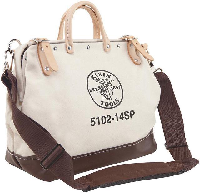 Alt view image 4 of 15 - KLEIN TOOLS 5102-14SP Tool Bag, Brown, Canvas, 10 Pockets