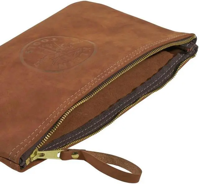 Alt view image 5 of 13 - KLEIN TOOLS 5139L Tool Bag, Top Grain Leather, 1 Pockets, Brown