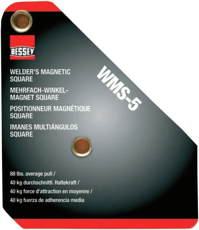 Alt view image 8 of 9 - BESSEY WMS-5 Magnetic Welding Square,3-3/4InLx3/4InW