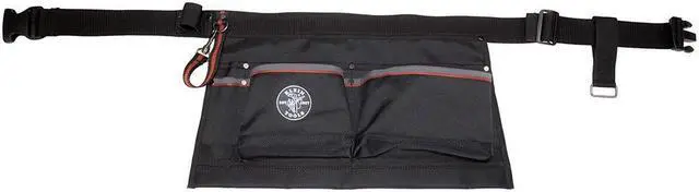 Alt view image 6 of 16 - KLEIN TOOLS 5244 Black Ballistic Polyester Tool Belt, 6 Pockets, 5244
