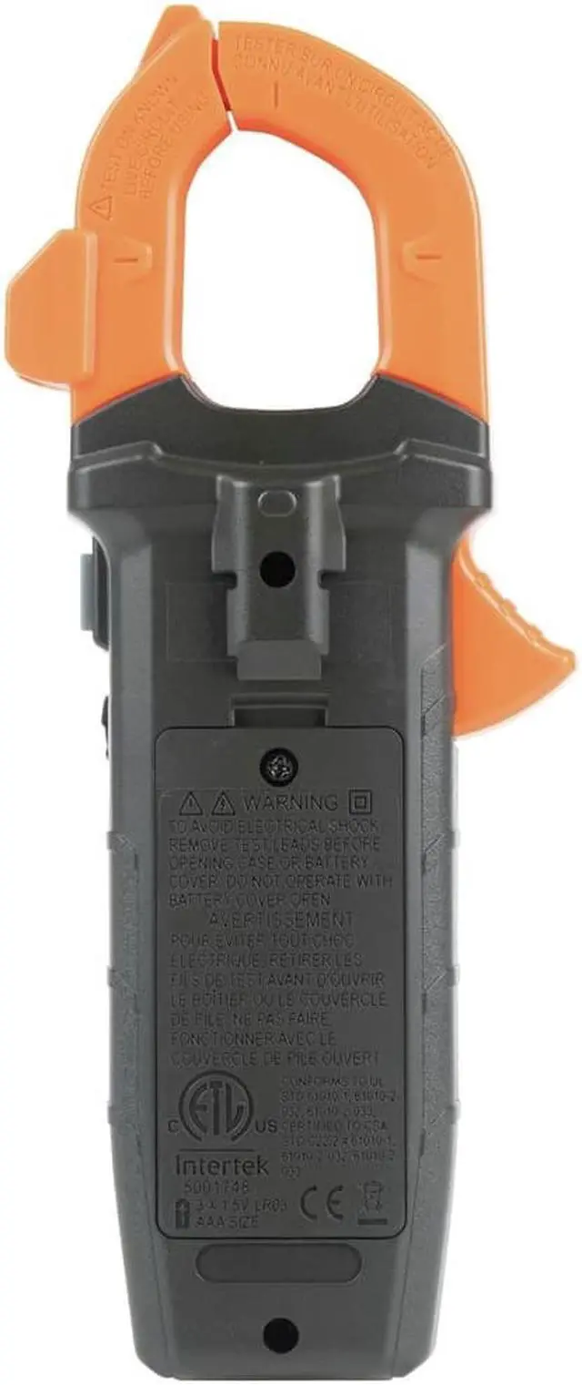 Alt view image 4 of 13 - Klein Tools CL220 400 Amp Auto-Ranging Digital Clamp Meter with Temperature/Non-Contact Voltage Detector