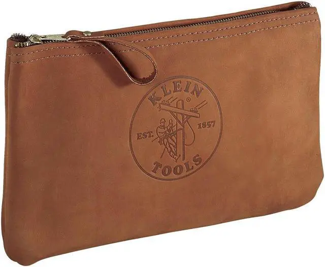 Alt view image 3 of 13 - KLEIN TOOLS 5139L Tool Bag, Top Grain Leather, 1 Pockets, Brown