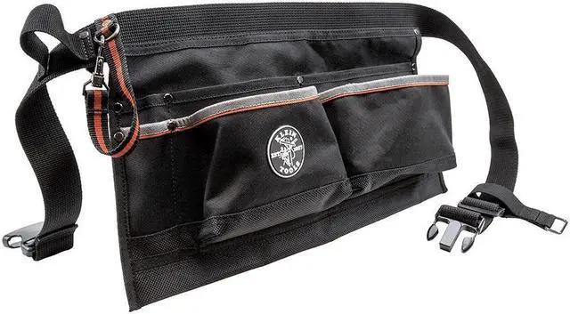 Alt view image 5 of 16 - KLEIN TOOLS 5244 Black Ballistic Polyester Tool Belt, 6 Pockets, 5244