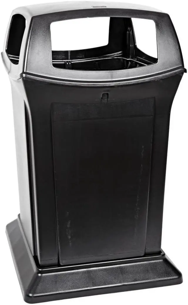 Alt view image 4 of 4 - Rubbermaid Commercial Products 917388BLA Ranger Fire-Safe Container, Square - 45 gallon, Black