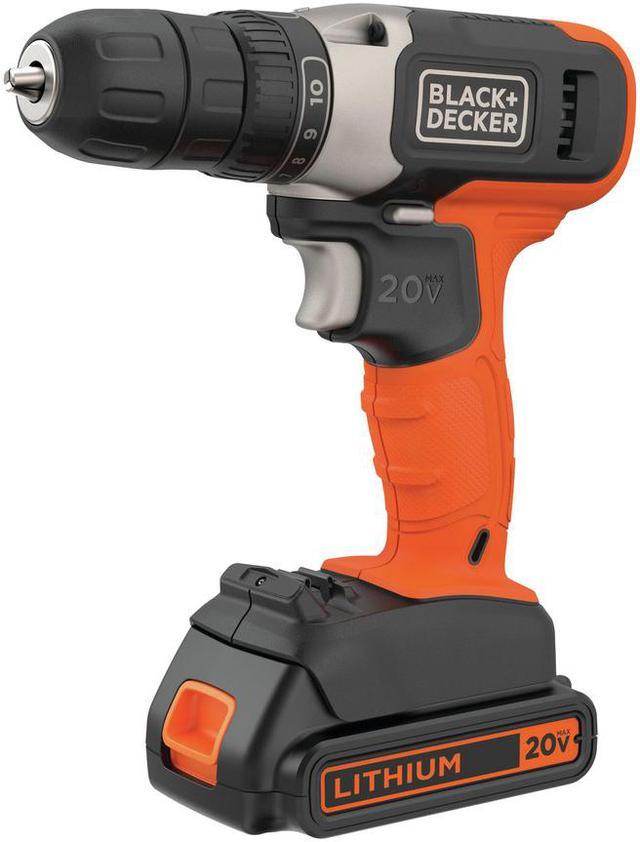 BLACK+DECKER 20V Lithium-Ion Cordless 3/8 in. Drill/Driver with