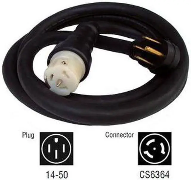 Main image of Generac 6390 50 Amp 50 ft. NEMA 1450 M/Locking CS6364 F Generator Power Cord