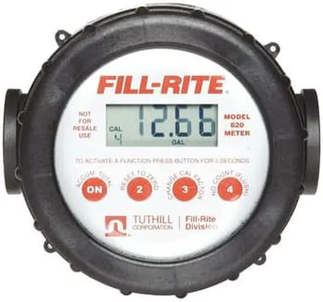 Alt view image 2 of 7 - FILL-RITE 820 Meter,Digital,1 In. FNPT, 2-20 gpm