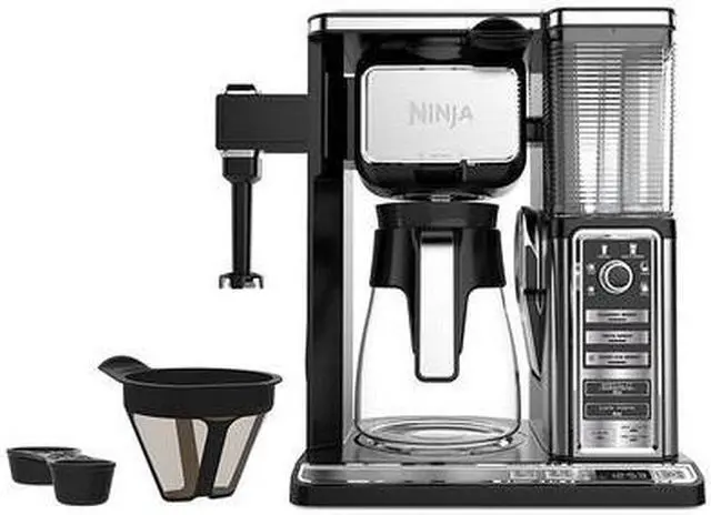 Alt view image 4 of 20 - Ninja - Coffee Bar 10-Cup Coffeemaker - Black/Stainless