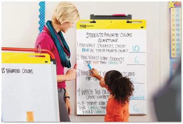 Alt view image 10 of 20 - Post-it®   Self-Stick Easel Pad, 25 x 30, White, 30 Sheets/Pad, 4 Pads/Pack