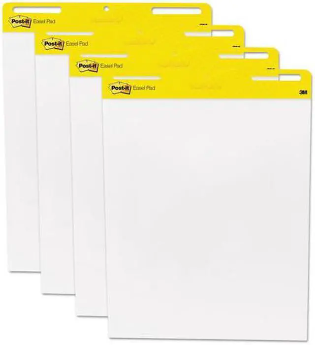 Alt view image 9 of 20 - Post-it®   Self-Stick Easel Pad, 25 x 30, White, 30 Sheets/Pad, 4 Pads/Pack