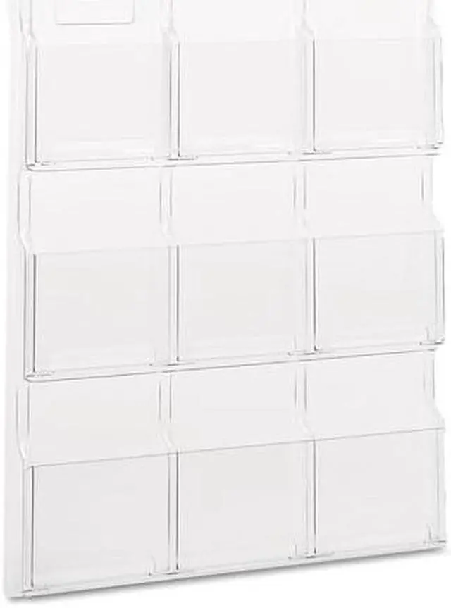Alt view image 13 of 20 - Safco Reveal Clear Literature Displays Nine Compartments 30w x 2d x 36-3/4h