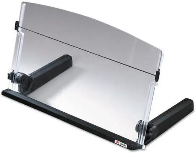 Alt view image 4 of 20 - 3M In-Line Freestanding Copyholder Plastic 300 Sheet Capacity Black/Clear DH640