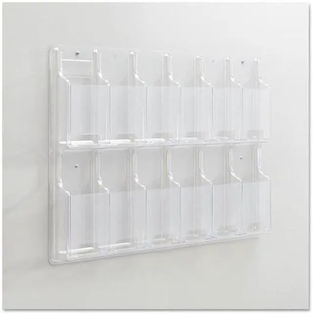 Alt view image 5 of 20 - Safco Reveal Clear Literature Displays 12 Compartments 30 w x 2d x 20 1/4h Clear