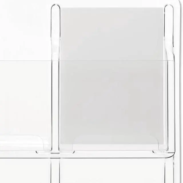 Alt view image 14 of 20 - Safco Reveal Clear Literature Displays Nine Compartments 30w x 2d x 36-3/4h