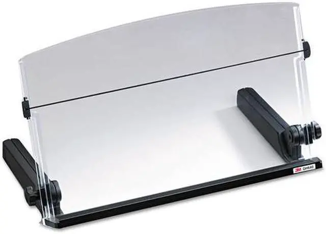 Alt view image 5 of 20 - 3M In-Line Freestanding Copyholder Plastic 300 Sheet Capacity Black/Clear DH640