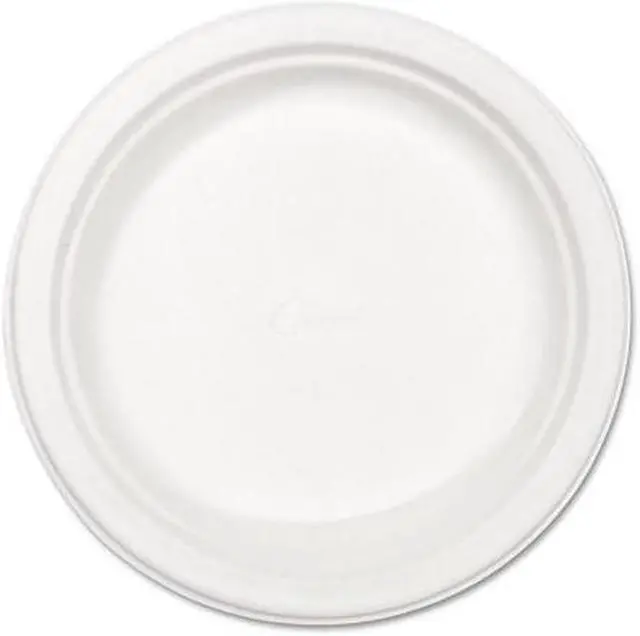 Main image of Huhtamaki Fiber Tableware, Premium Molded, 8-3/4" Plate, 125/Pack, White