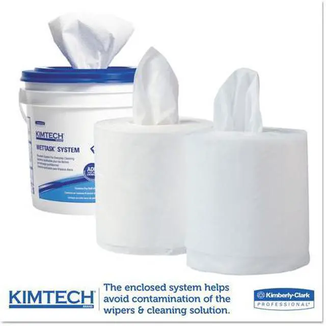 Alt view image 7 of 11 - KIMTECH PREP Wipes for WETTASK System, 12 x 12 1/2, 90/Roll, 6/Carton