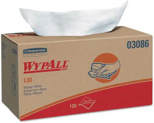 Alt view image 4 of 19 - WYPALL L30 Wipers, POP-UP Box, 10 x 9 4/5, White, 120/Box