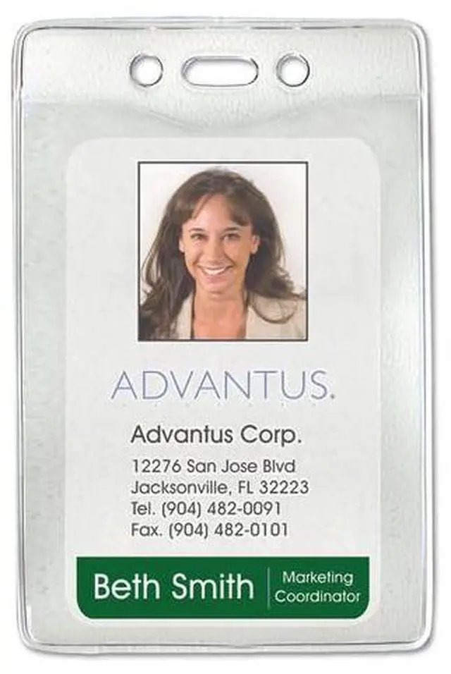 Alt view image 5 of 9 - Advantus 75419 Security ID Badge Holder  Vertical  50 Per Box