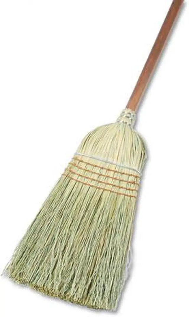 Alt view image 2 of 10 - Boardwalk Warehouse Broom Yucca/Corn Fiber Bristles 42" Wood Handle Natural