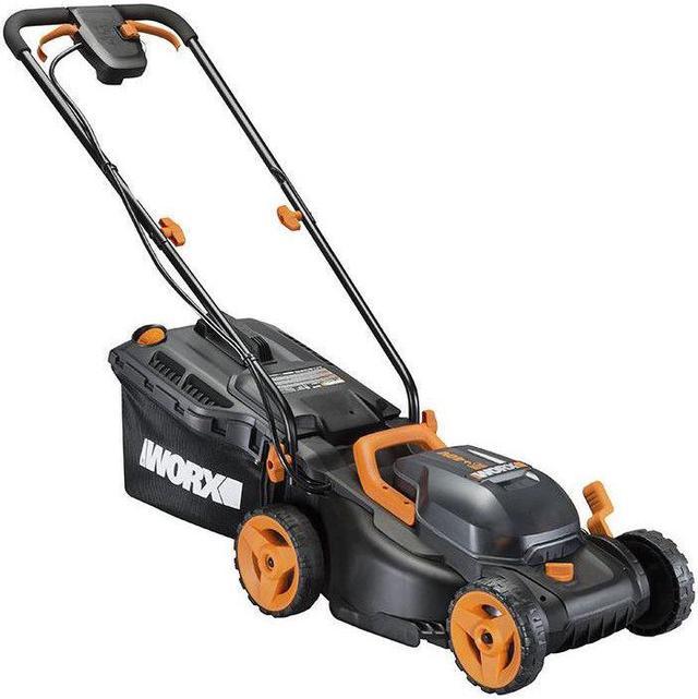 Worx Wg779 40v Powershare 14in. Cordless Lawn Mower, Compatible, Bag And  Mulch, Intellicut, Compact Storage Batteries And Charger Included : Target