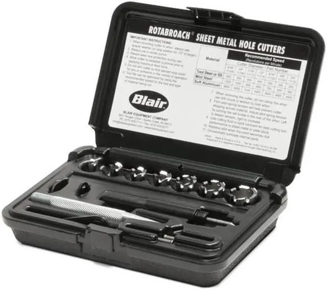 Alt view image 7 of 8 - Blair 11090 15 Piece Rotabroach Spot Weld Cutter, Hole Saw Kit