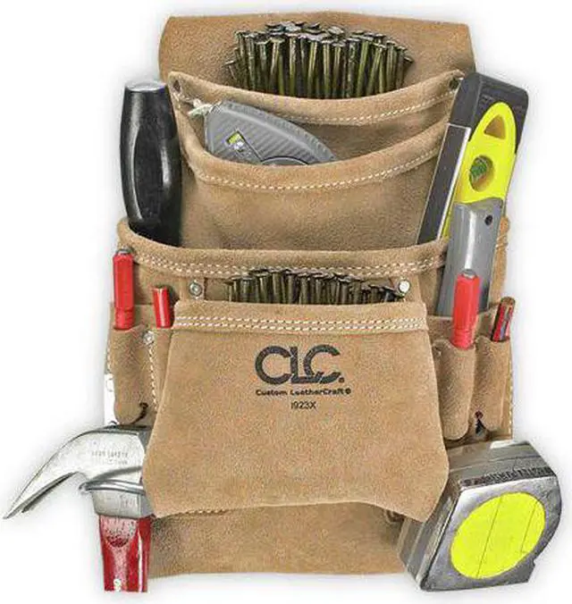 Alt view image 4 of 7 - Clc Tan Nail and Tool Pouch, Suede Leather, Fits Belts Up To (In.): 2-3/4 I923X